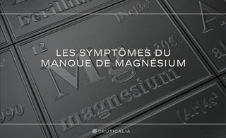 image de couverture de l'article de blog les syptomes manque de magnésium avec en arrière plan un visuel présentant l'élément magnésium et le logo ceuticalia en bas de page