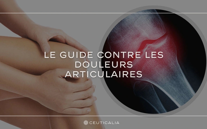 femme se tenant le genoux à cause de douleurs articulaires et musculaires pour présenter notre article de blog ceuticalia